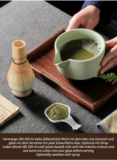 CHHQLZS 7Pcs Matcha Green Tea Whisk Set, Matcha Kit with Matcha Bowl (with Pouring Spout), Matcha Whisk, Whisk Holder, Strainer - Elegant Matcha Set for Gifting and Personal Use, Gift Box Packaging  - Image 5