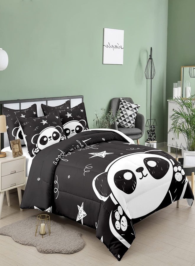 Bodhi Kids Comforter Set, Cute Panda Animal Theme Bedding Set for Boys & Girls, Twin Size with Pillowcase - Image 3