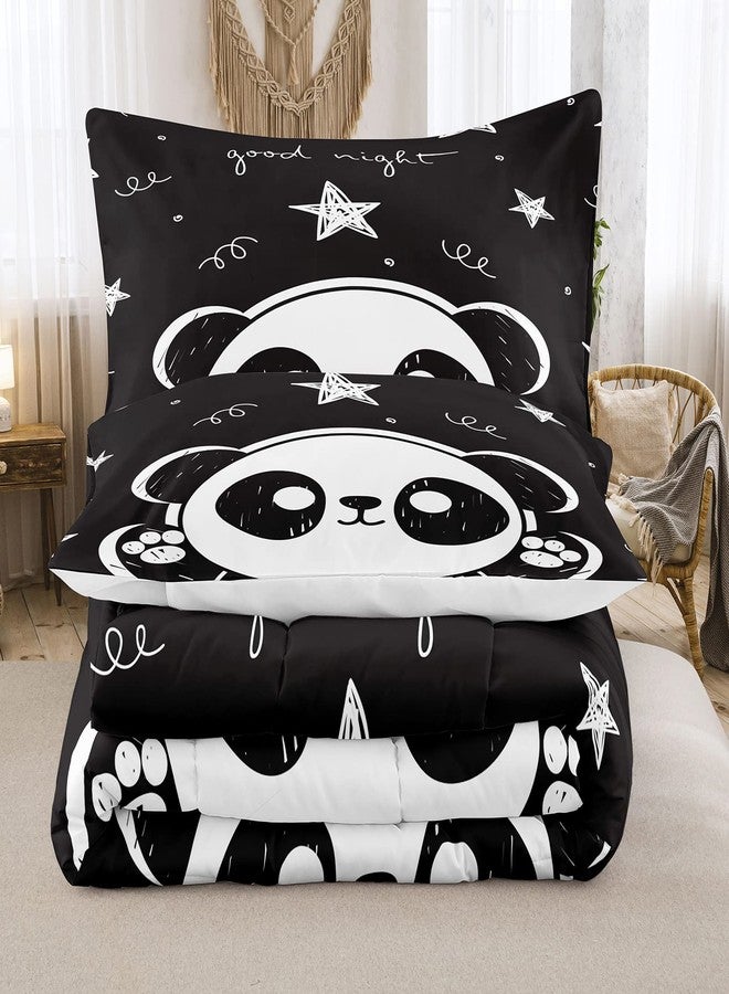 Bodhi Kids Comforter Set, Cute Panda Animal Theme Bedding Set for Boys & Girls, Twin Size with Pillowcase - Image 4