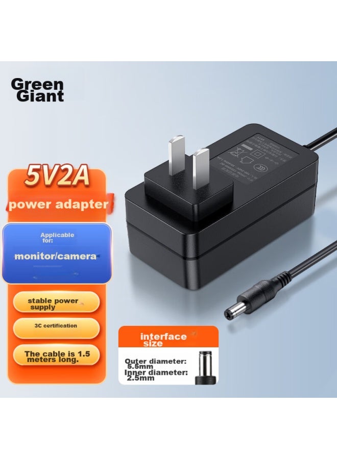 Llano 5v 2a Power Adapter Compatible With Router Power Cord, Set-top Box, Optical Modem, Fiber Switch, Transceiver, Parking Meter, Universal 5.5mm*2.5mm - Image 1