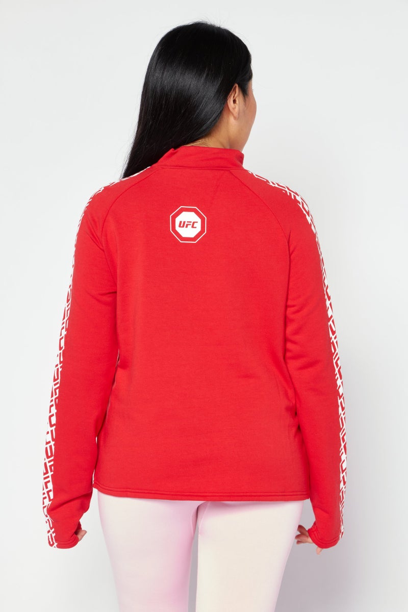 Ufc Women Sportswear Fit Long Sleeves Training Sweatshirt, Red - Image 3