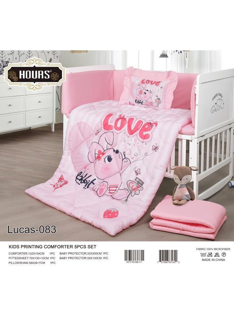 Horus 5-piece summer microfiber crib bumper pad for your baby's comfort - 5 pieces