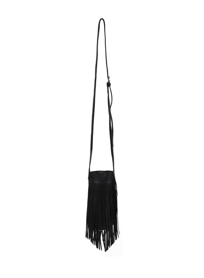 MONROW Black Solid Cross-body Sling Bag with Adjustable Strap for Women - Image 1