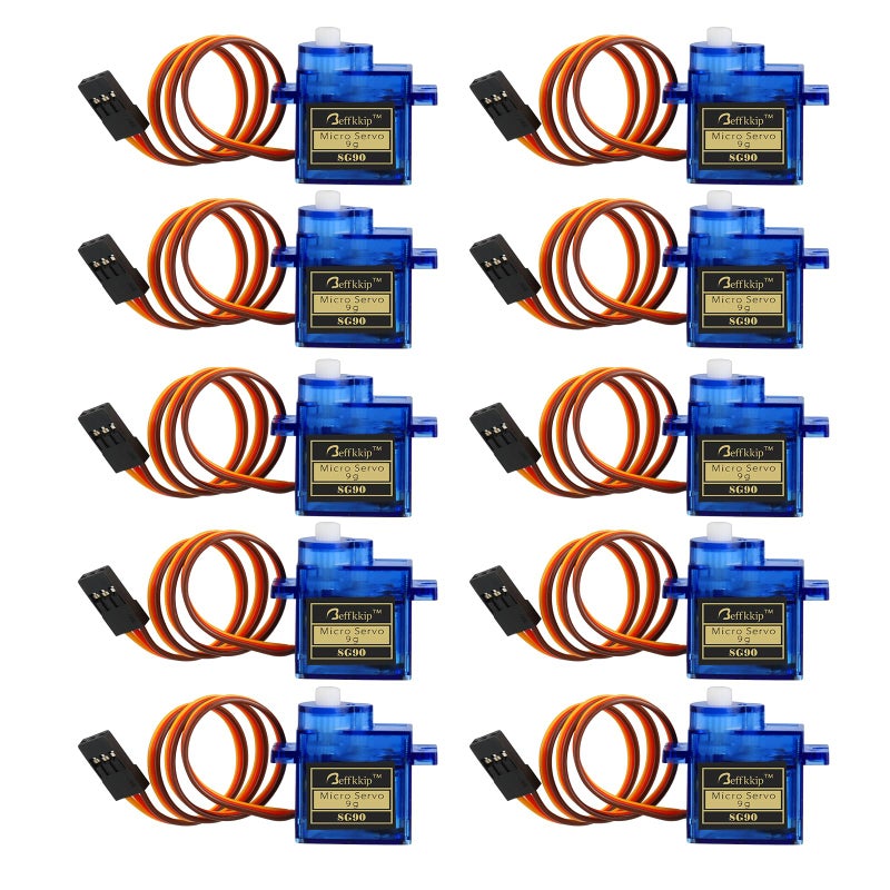 Beffkkip 10Pcs SG90 9g Micro Servos for RC Robot Helicopter Airplane Controls Car Boat - Image 3