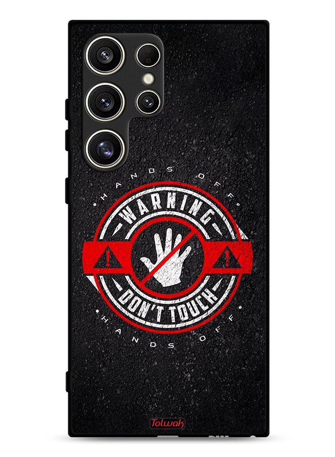 Tolwak Samsung Galaxy S24 Ultra 5G Protective Case Cover Warning Do Not Touch - Image 1