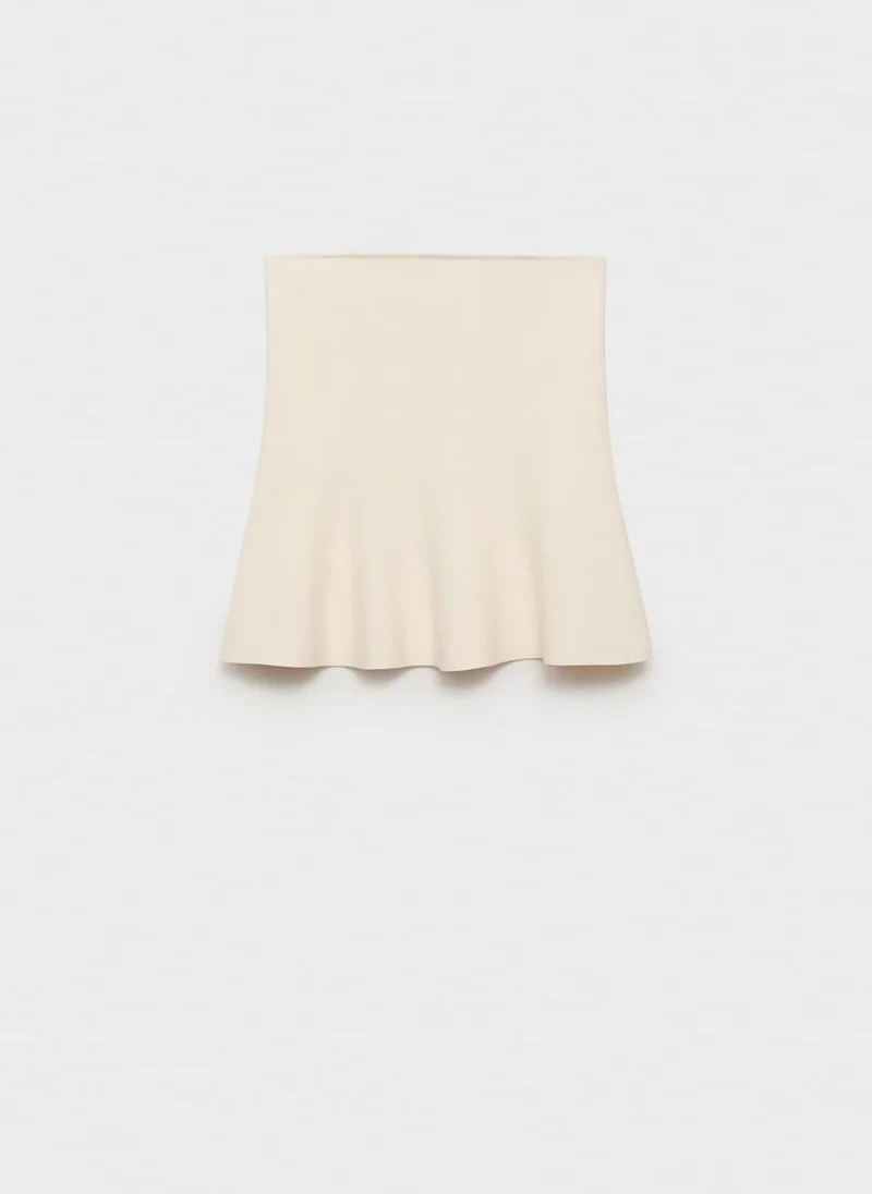 MANGO Strapless Knitted Top