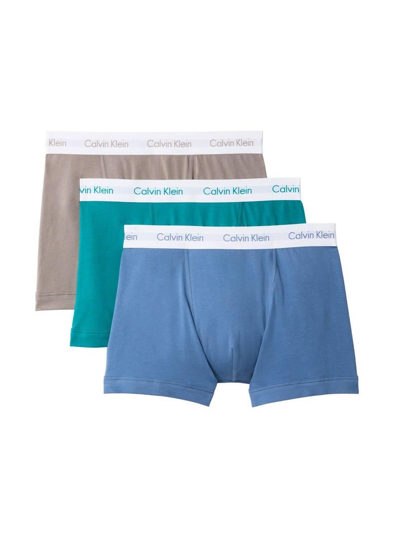 كالفن كلاين طقم ملابس داخلية مطاطية من مجموعة Cotton Stretch من 3 قطع - Image 1