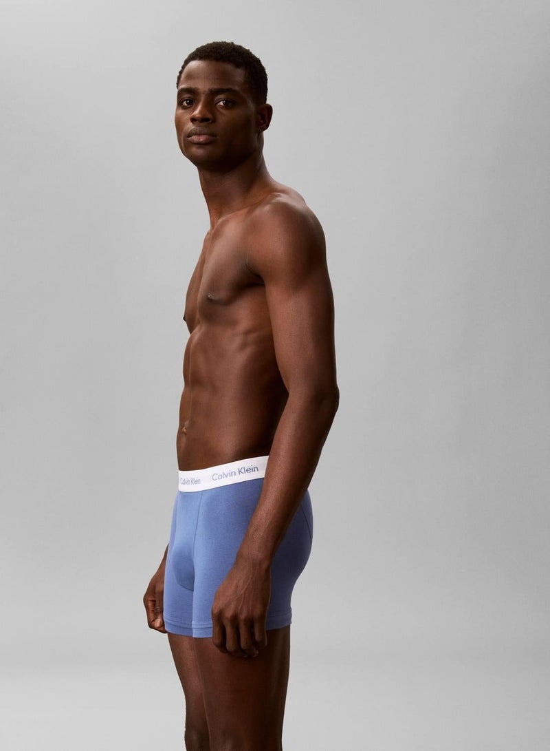 كالفن كلاين طقم ملابس داخلية مطاطية من مجموعة Cotton Stretch من 3 قطع - Image 4