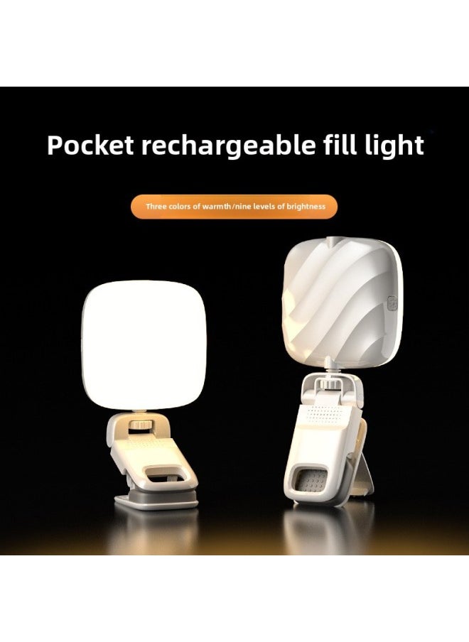 Generic Supplementary Light Mobile Phone Live Beauty Lighting Light RGB Pocket Light Full Color Led Atmosphere Light USB Charging Clap Light-Specifications:❀✿▷d1 Black [can Be Clipped Or Hung]  - Image 3
