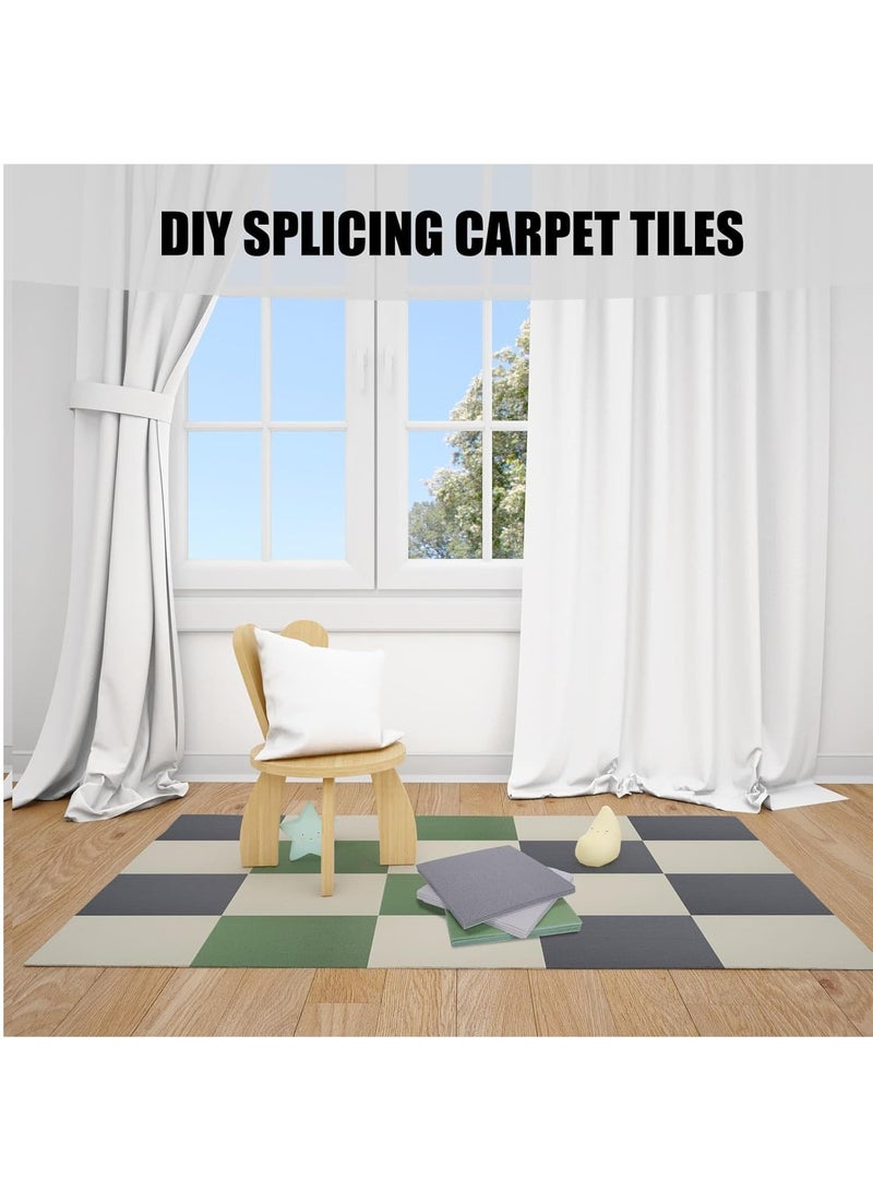 MileMelo Peel and Stick Carpets, Self-Adhesive Square Soft Carpets,12inx12in DIY Washable Carpets,for Bedroom,Dining Room(10pcs,Color:Grey) - Image 3