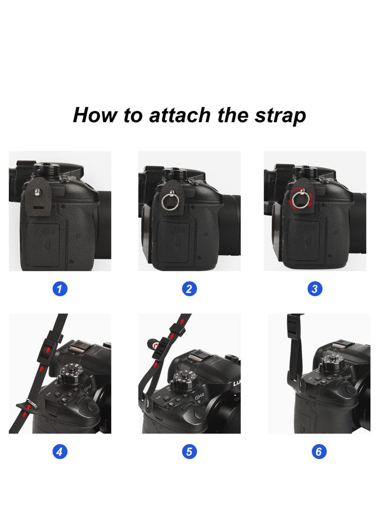 كابتن تيك Camera Neck Strap with Quick Release and Safety Tether, WaterProof Camera Universal Camera Strap, Suitable for Nikon Canon Sony Camera (Black) - Image 5