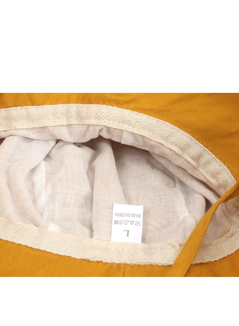Children's Outdoor Sun Hat With Large Brim Yellow  - Image 3