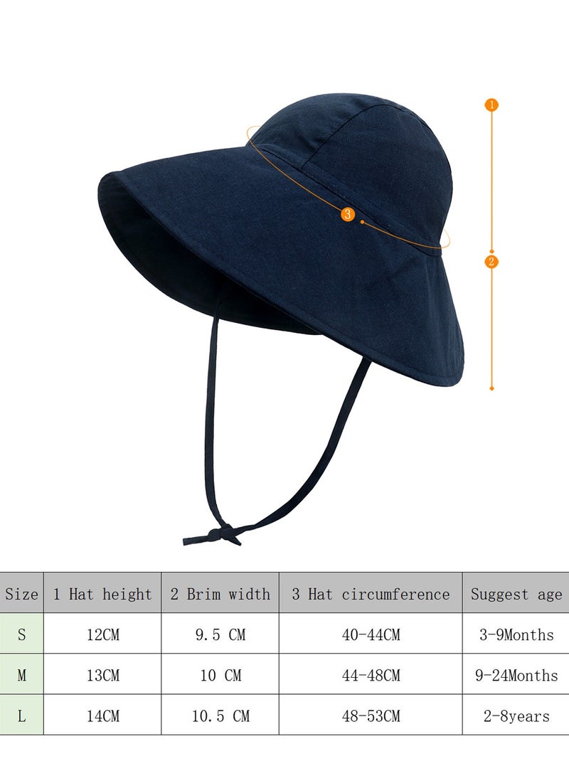 Children's Outdoor Sun Hat With Large Brim Yellow  - Image 5