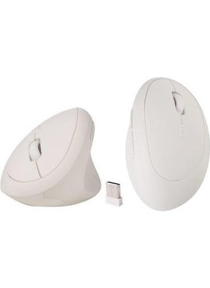 Valkyrie Y08 Vertical Wireless 2.4g Silent Rechargeable 6-Button Vertical Mouse 1600DPI 400MAH White  - Image 5