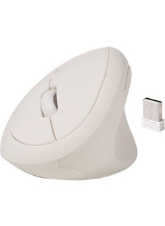 Y08 Vertical Wireless 2.4g Silent Rechargeable 6-Button Vertical Mouse 1600DPI 400MAH White