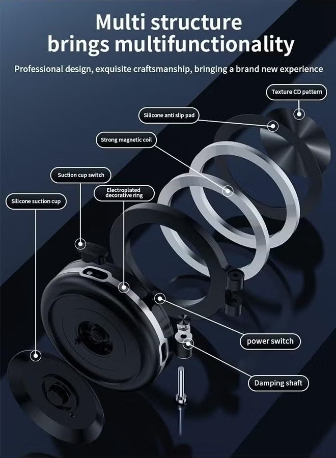 Gravity Vacuum Double-Side Magnetic Folding Phone Holder with Suction Cup ‚Äì Adjustable Angle, Silicone Scratch-Free Design, Multi-Scenario Use ‚Äì Universal Compatibility for Car, Home, Office, and More - Image 2