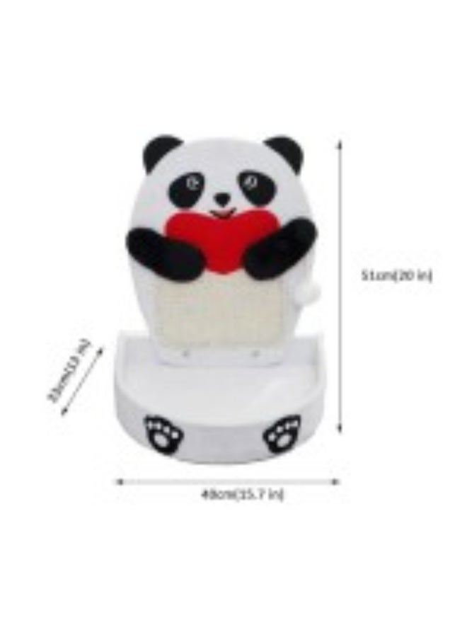 CozyPaws Cozy Paws Panda Cat Scratching Board Sisal Rope Multi Functional Scratcher Climbing Play Rest Furniture Plush Flannel Base Hanging Toy Durable Cat Scratcher Indoor Cat Furniture 41x33x62 cm - Image 3
