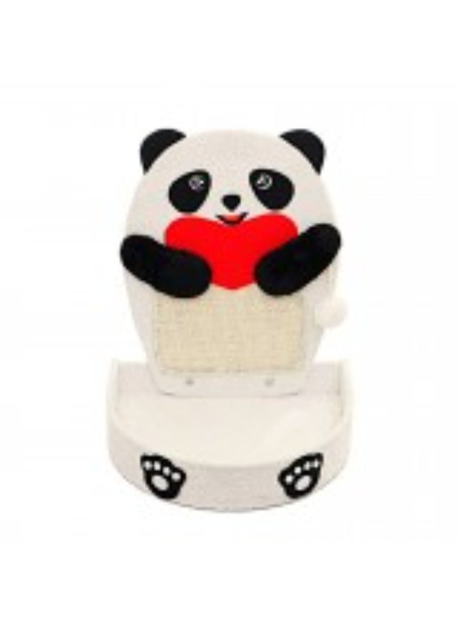 CozyPaws Cozy Paws Panda Cat Scratching Board Sisal Rope Multi Functional Scratcher Climbing Play Rest Furniture Plush Flannel Base Hanging Toy Durable Cat Scratcher Indoor Cat Furniture 41x33x62 cm - Image 5