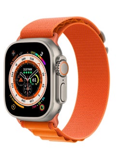 Compatible for Apple Watch Ultra 49mm Wide Band, Textile Stretch Nylon Titanium G‑Hook Wristband Sport Strap for iWatch 49mm 45mm 44mm 42mm Series 8/7/6/SE/5/4/3/2/1 Men Bands