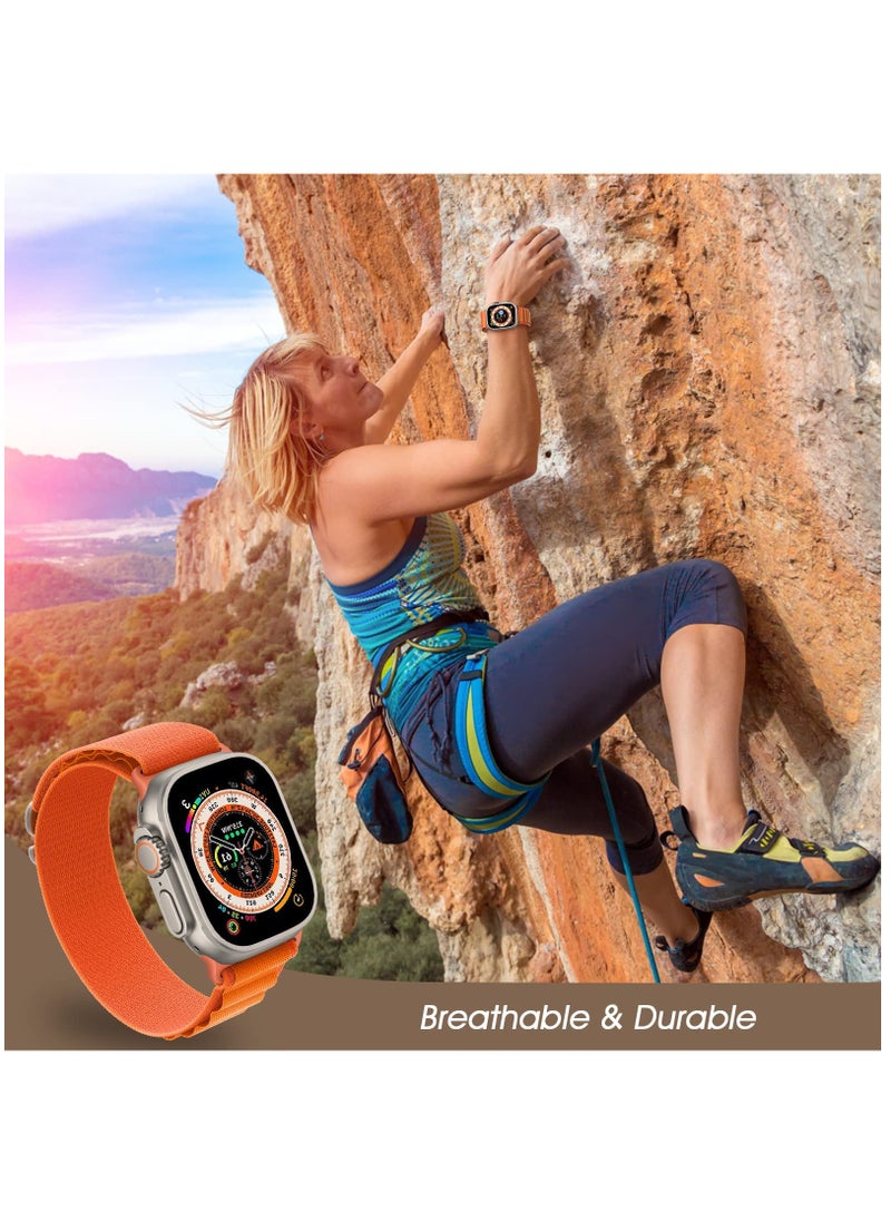 KASTWAVE - Compatible for Apple Watch Ultra 49mm Wide Band, Textile Stretch Nylon Titanium G‑Hook Wristband Sport Strap for iWatch 49mm 45mm 44mm 42mm Series 8/7/6/SE/5/4/3/2/1 Men Bands - Image 1