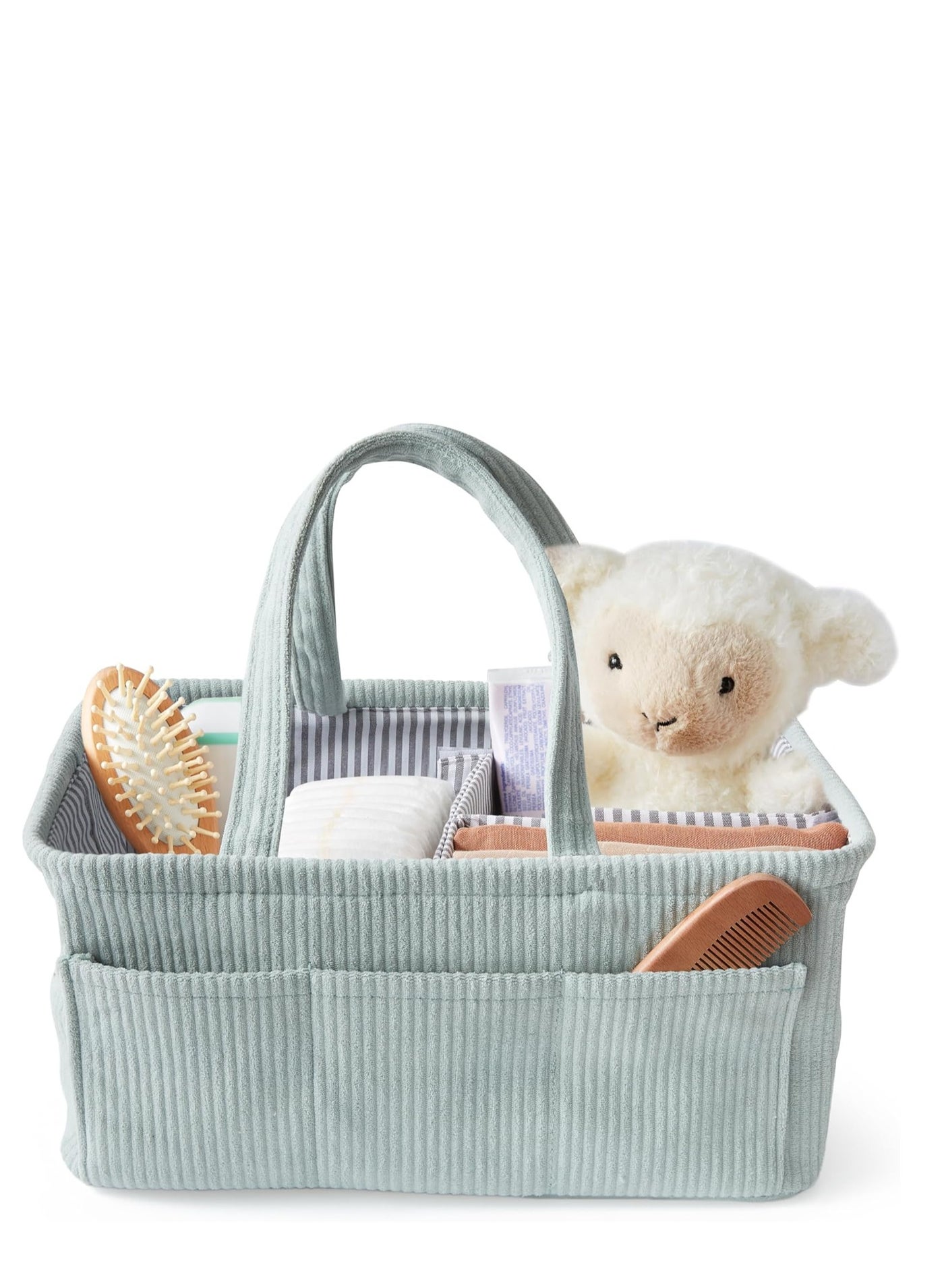 Baby Diaper Caddy Organizer Nursery Storage Bin & Portable Organizer for Diapers & Baby Wipes - Newborn Essentials & Car Caddy Organizer