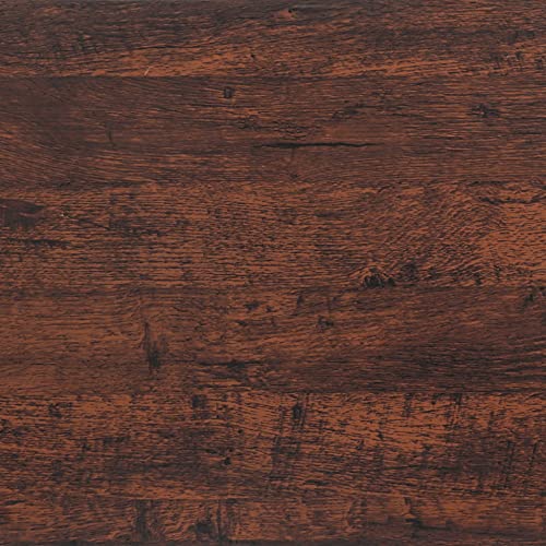 Dimoon 787x177 Wood Stick and Peel Wallpaper Red Brown Wood Paper Red Dark Brown Wood Contact Wallpaper Waterproof Wood Plank Removable Rustic Self Adhesive Vintage Desk Table Cabinet Vinyl Roll