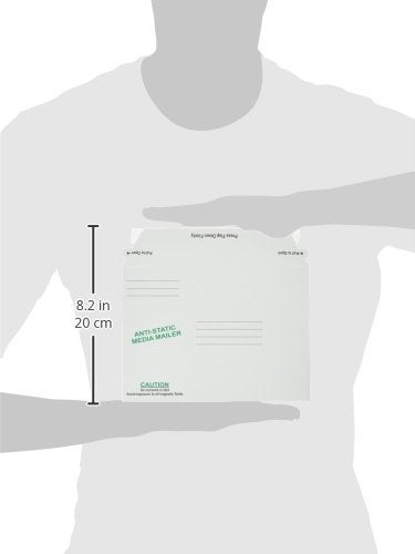 Quality Park Anti-Static Media Mailer with Pre-Printed Labeling, Self Seal Closure for Quick and Easy Seal, Recycled White Fiberboard, 6 x 8-5/8, 25/Box (64126) - Image 3