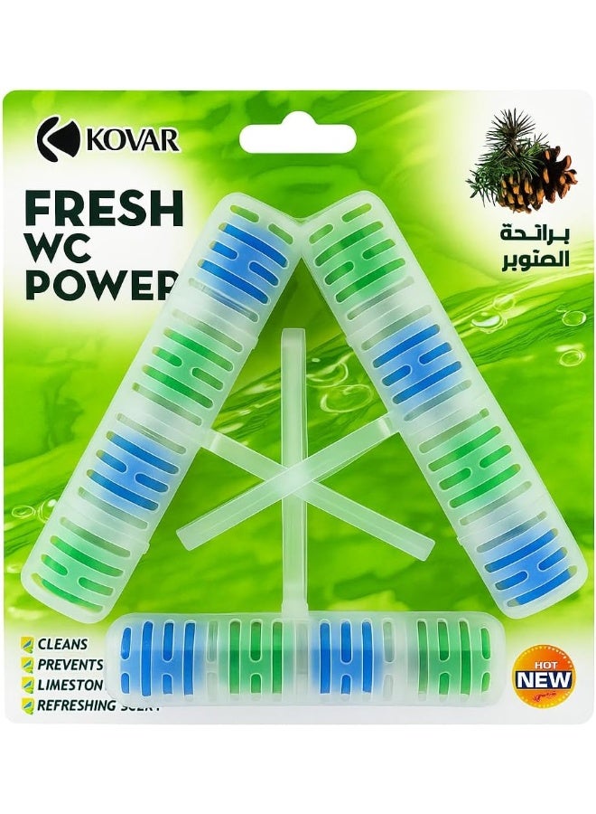 KOVAR Fresh WC Power Toilet Bowl Cleaner, Ocean Breeze Scent, 28-Day Freshness