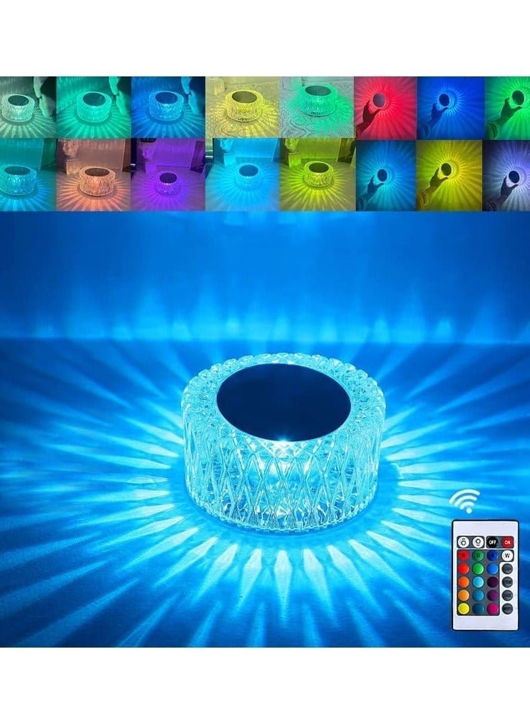 HOCC 3-Color Rose Fabric Table Lamp USB Rechargeable Small Bedside Lamp with Remote Control Irregular Pattern Home Decor Table Lamp - Image 5
