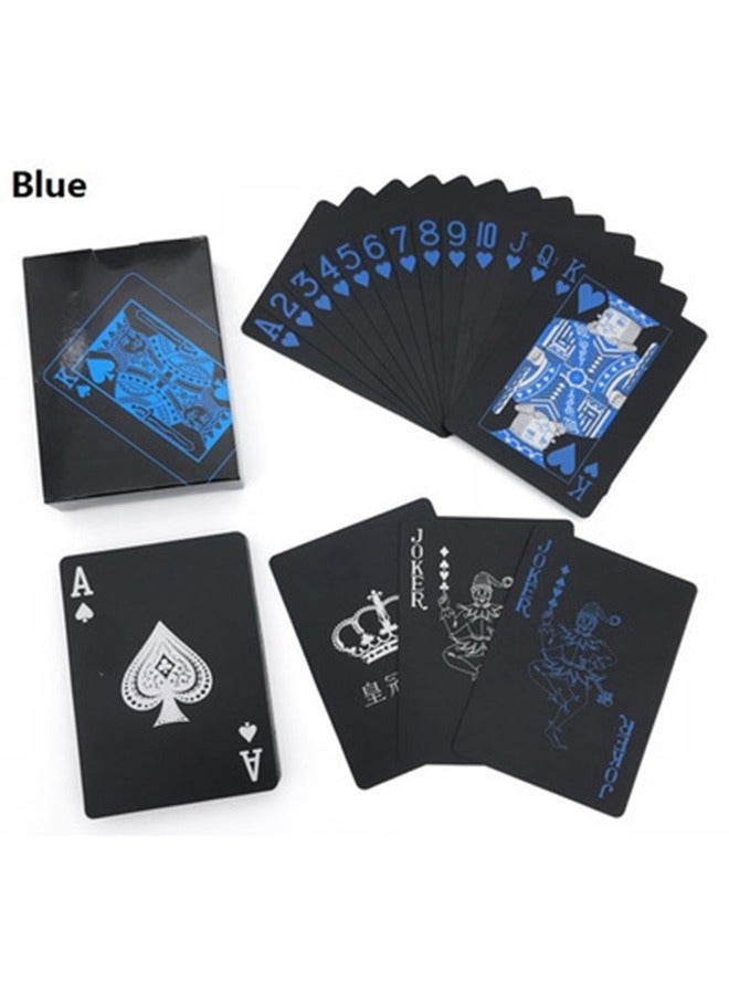 Waterproof Plastic Standard Cards Cool Black Deck Of Waterproof Lattice Pattern Card Decks Games ，Toy - Image 3
