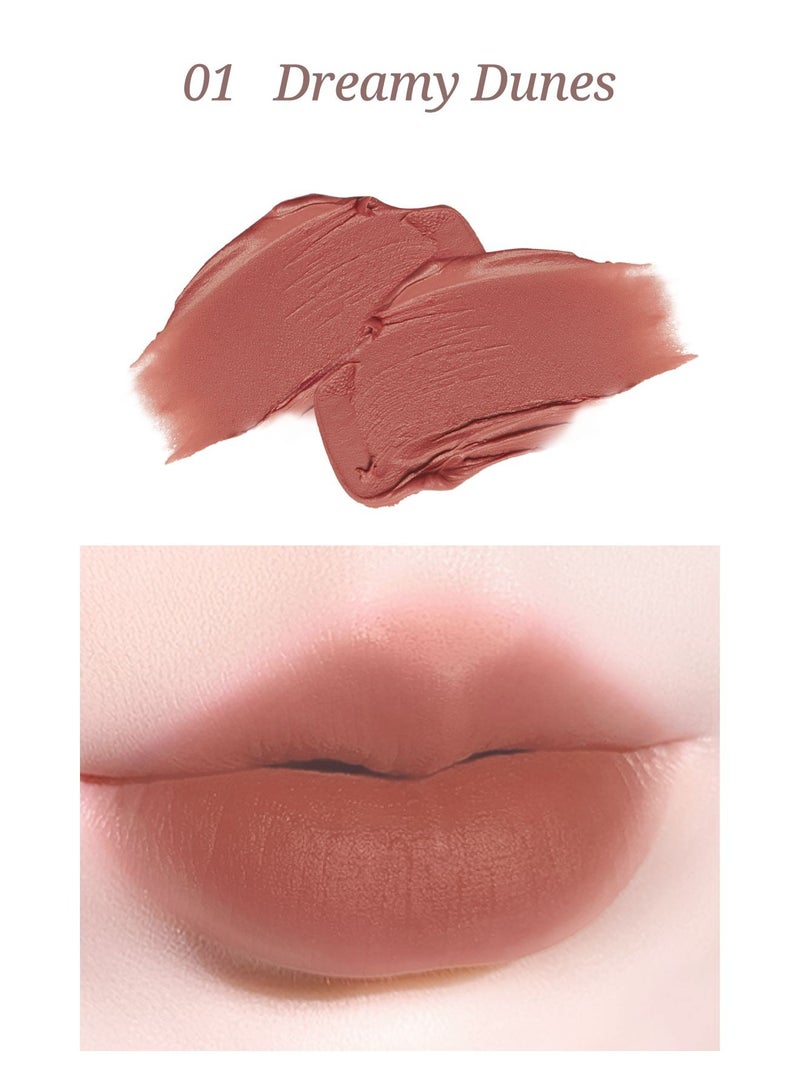 Fancy only Dream Star Lip Cream Moisturizing Velvet Smooth Matte Finish Lip Gloss- 01 Dreamy Dune - Image 2