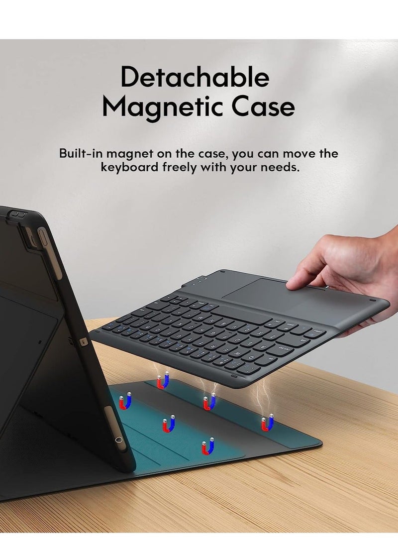 Raxoom ELTERAZONE iPad Keyboard 9th Generation, Keyboard for iPad 8th Generation/7th Gen 10.2 Inch, Smart Trackpad, Wireless with Pencil Holder, Flip Stand Keyboard Case for iPad 9th/8th/7th Gen 10.2â€, Black - Image 3