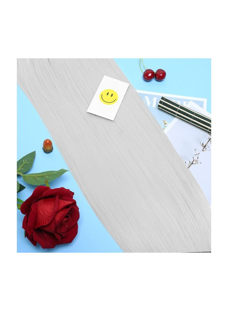 إستيل شعر مستعار 32 بوصة 80 سم طويل مستقيم أنيمي أزياء المرأة تأثيري باروكة شعر مستعار للحفلات مع غطاء شعر مستعار مجاني رمادي - Image 4