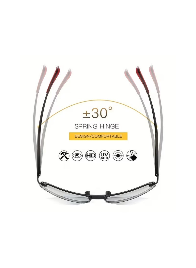 أورون نظارات شمسية رياضية للرجال، متغيرة اللون، مستقطبة، للركوب الدراجات، الصيد، القيادة، حماية من الأشعة فوق البنفسجية، نظارات طبية، نظارات مضادة للوهج، مع حافظة نظارات - Image 3