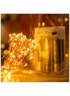 Generic Pack of 12 LED 5M String Lights Batter Powered Silver Wire Starry Fairy Light Home Ramadan Christmas Wedding Party Decoration Bottle DIY Lights Warm White  - Image 4