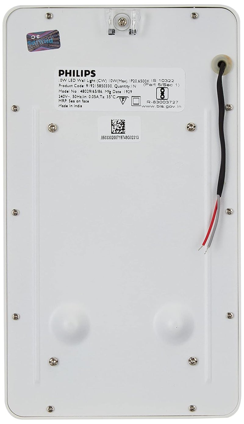 Philips فيلبس 10 واط ضوء جدار زخرفي / مصباح جدار | مصباح جدار داخلي LED متكامل كورال | لون الضوء: أبيض بارد - Image 2