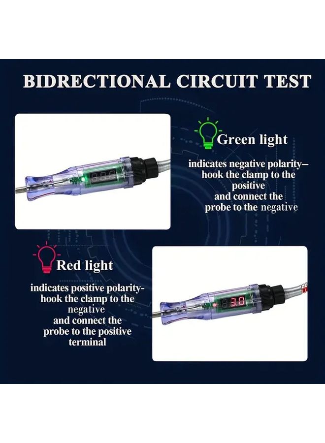 Black Digital Display Car Circuit Tester 6 24V DC Automotive Electrical System Measurement - Image 4
