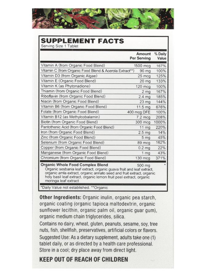 PlantFusion Men's One-A-Day Multivitamin 30 Vegan Tablets - Image 2