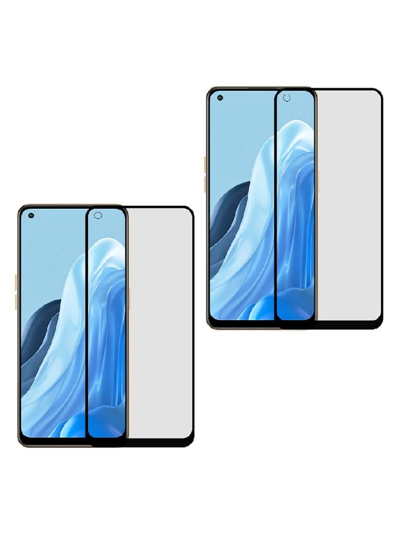 Super 2 Pieces Tempered Glass Screen Protector 5D Designed For Oppo Reno8 Z Full Glue Edge to Edge Full Screen Coverage And Bubble Free - Image 1