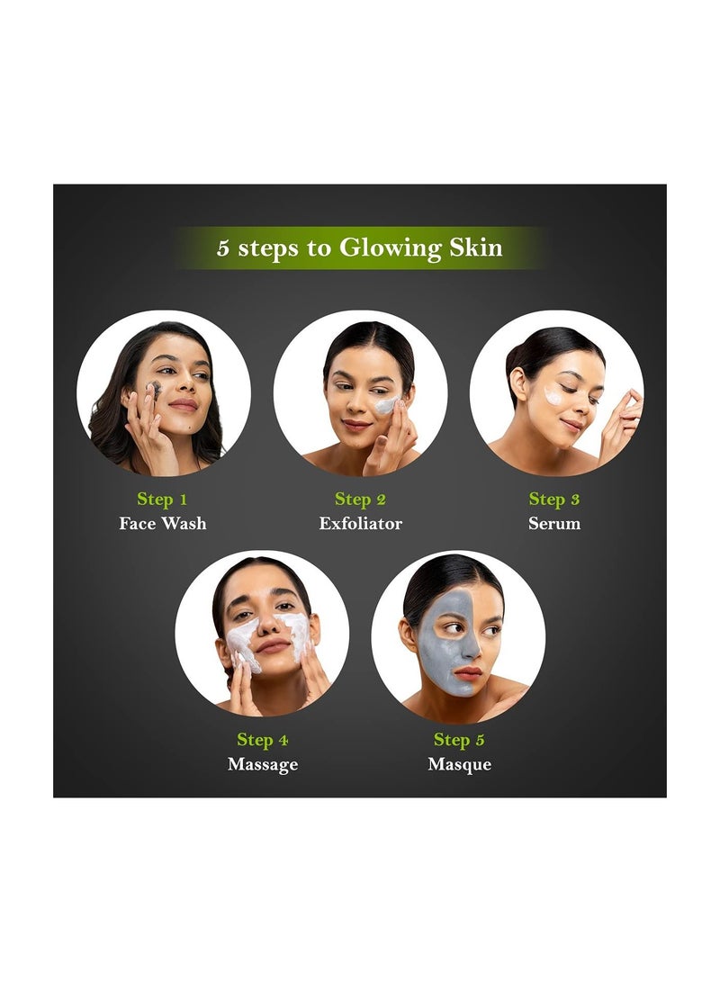 لوتس مجموعة العناية بالوجه من أعشاب WhiteGlow المنشط بالفحم 4 في 1 للتحكم في زيت شجرة الشاي والتحكم في الزيت ومكافحة التلوث 188 جم - Image 4