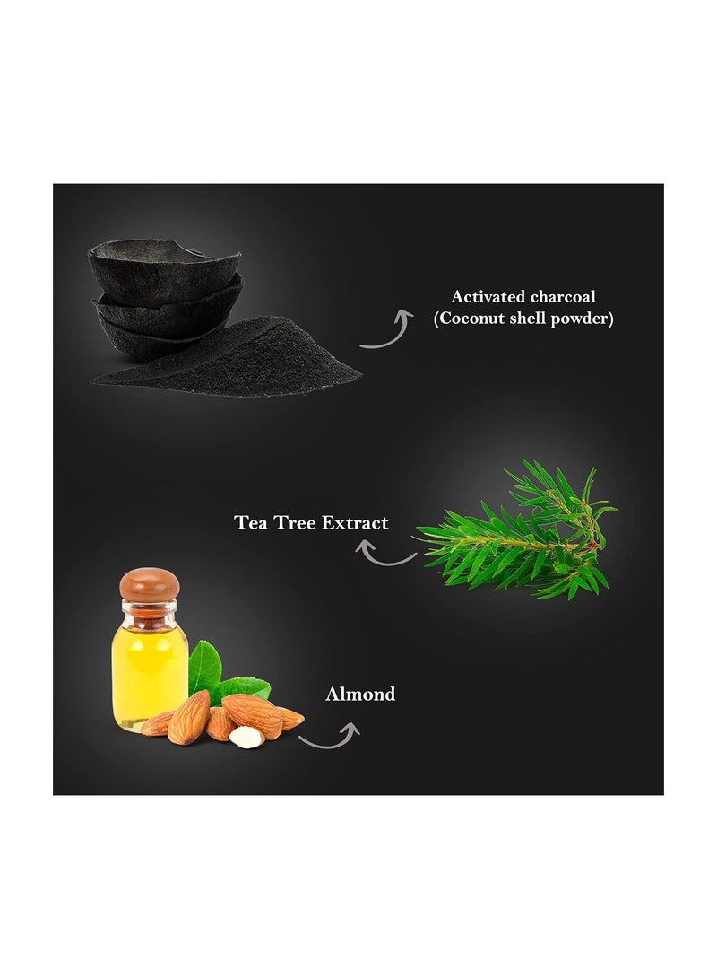 لوتس مجموعة العناية بالوجه من أعشاب WhiteGlow المنشط بالفحم 4 في 1 للتحكم في زيت شجرة الشاي والتحكم في الزيت ومكافحة التلوث 188 جم - Image 2