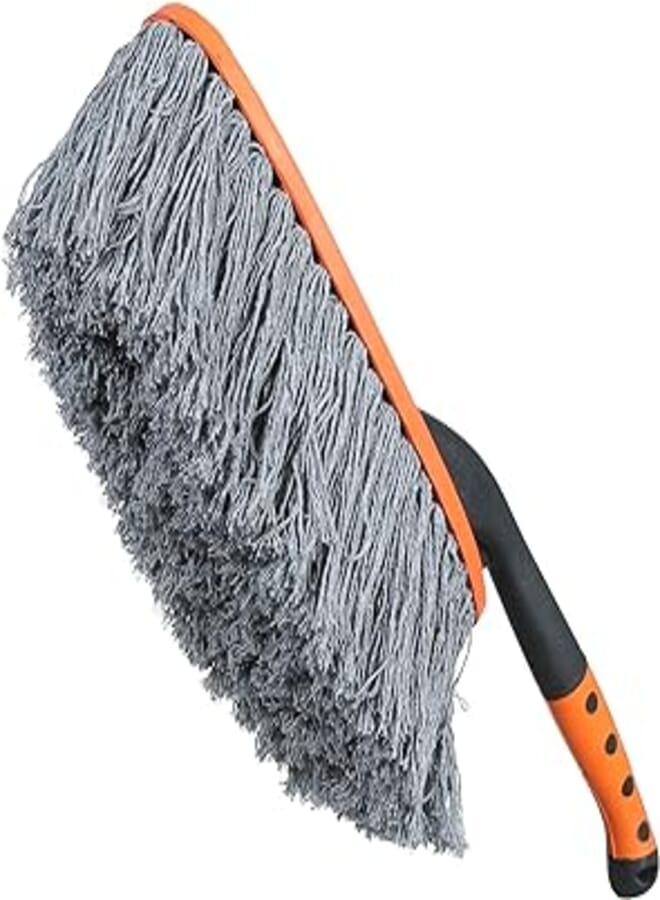 Al Hayah Car Cleaning Brush With Rotating Handle - Black Orange