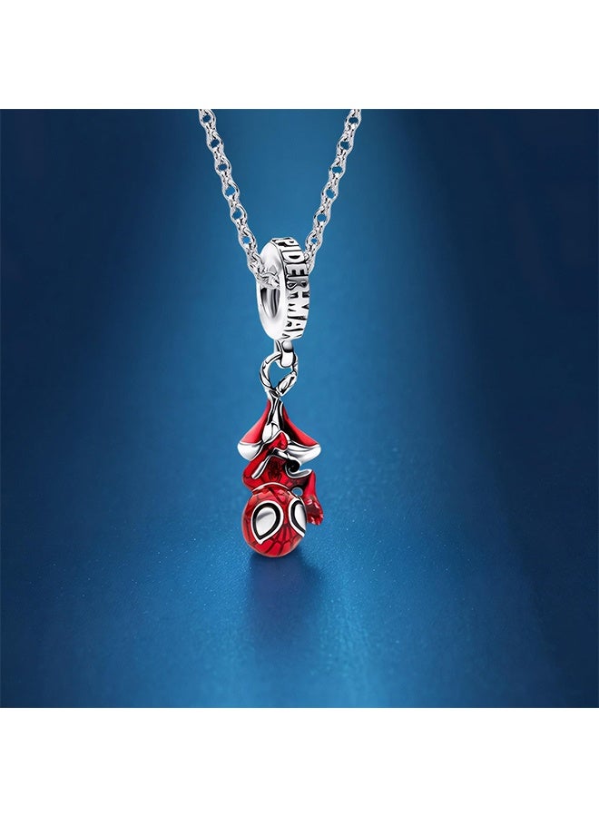 قلادة سبايدرمان للنساء والرجال والفتيان والفتيات سلسلة مجوهرات سبايدرمان حمراء قابلة للتعديل سلسلة كابل غير قابلة للتلف مع قفل منزلق هدية سبايدرمان المثالية لمحبي سبايدرمان كوسبلاي الملابس اليومية - Image 5