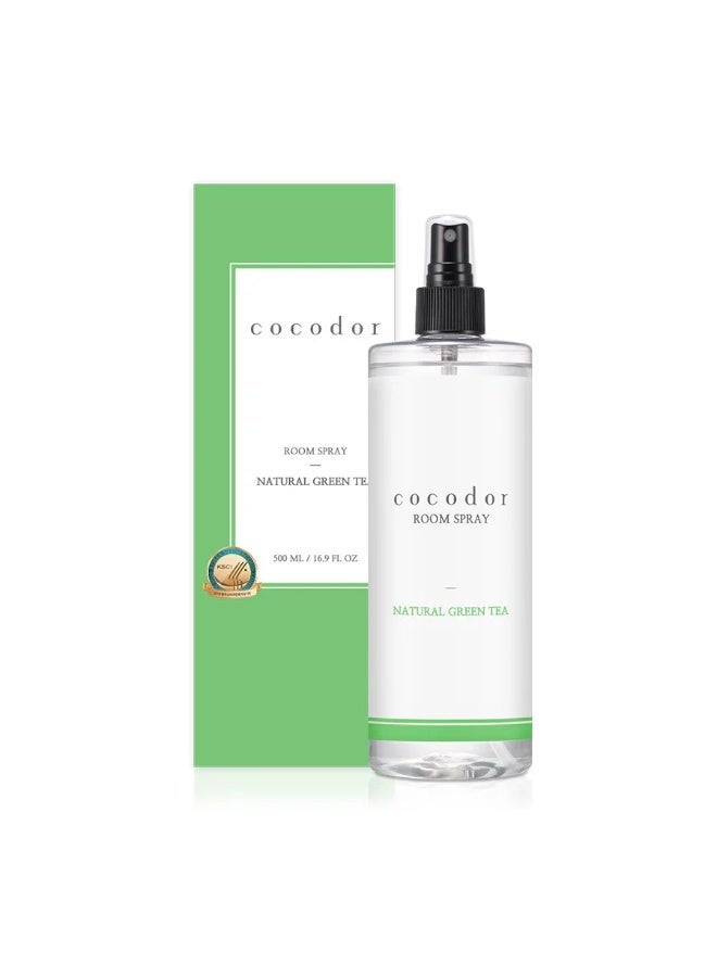 كوكودور معطّر أقمشة وغرف للمساعدة على النوم العميق وتخفيف التوتر والقلق، سعة 500 مل (الشاي الأخضر الطبيعي). - Image 1