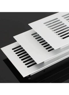 Y&D 2 Pcs Air Vent Grille Cover, 200 mm Black Square Aluminum Alloy Cover for Home, Office, Bathroom, Toilet (Silver)  - Image 3