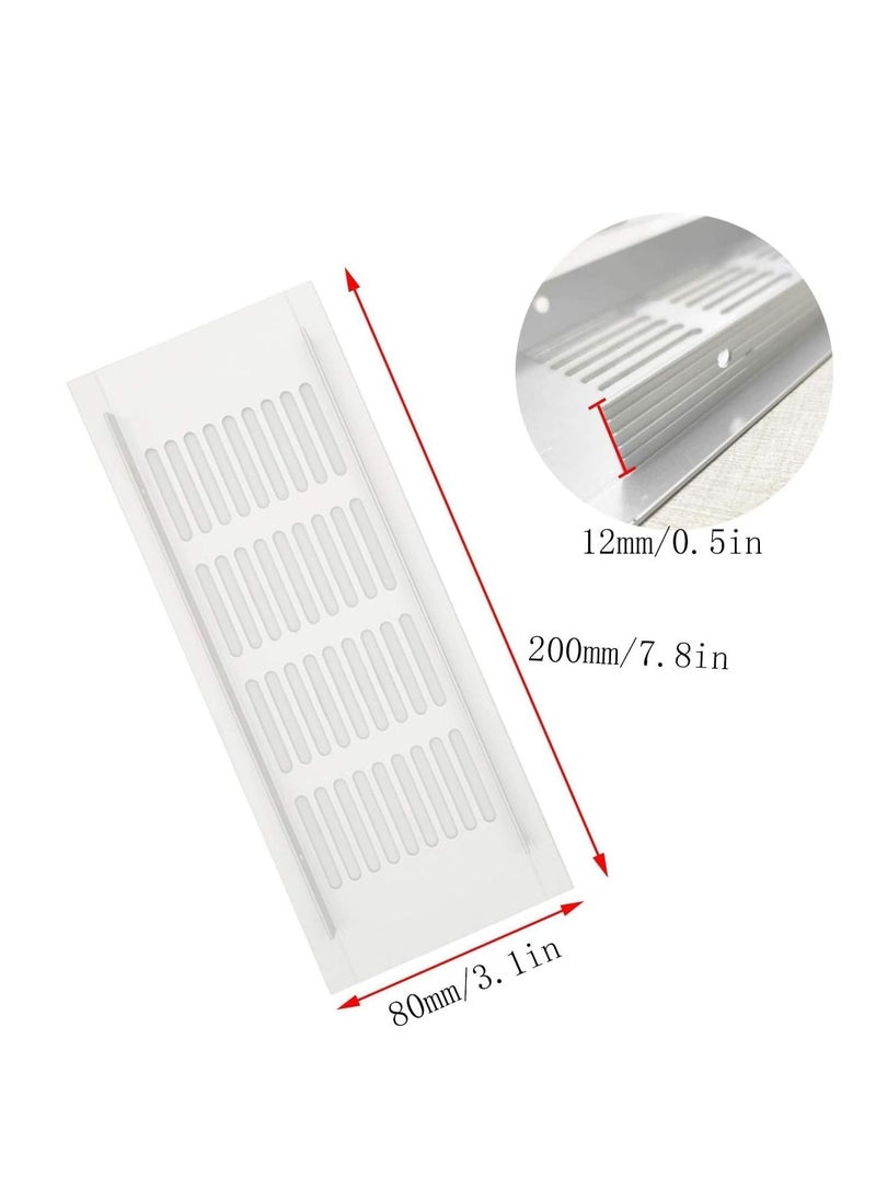 Y&D 2 Pcs Air Vent Grille Cover, 200 mm Black Square Aluminum Alloy Cover for Home, Office, Bathroom, Toilet (Silver)  - Image 5