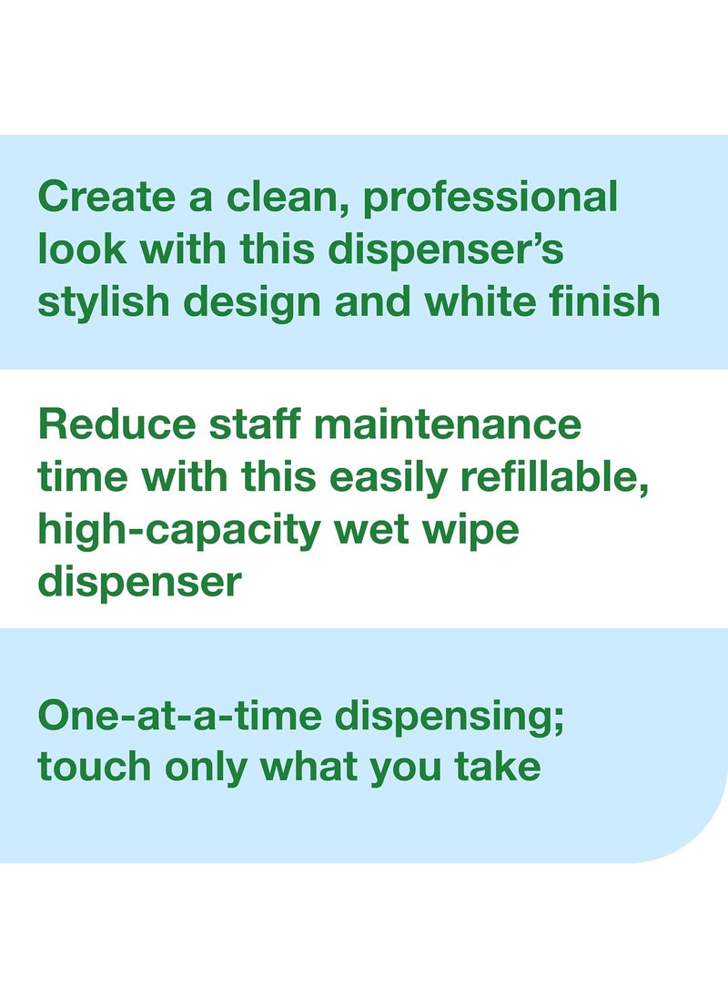 Tork Everwipe by Tork Centerfeed Wet Wipe Dispenser White for use with Wet Wipe Jumbo Roll W12 Refills 192816 192821 and 192830 192851 10DISP  - Image 4