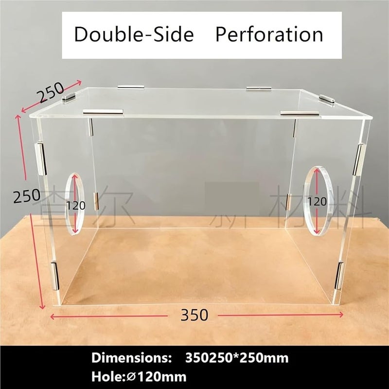 Enclosed Transparent Grinding Dust Box Cover 350x250x250mm For Polishing Buffing Engraving Cutting - Image 3