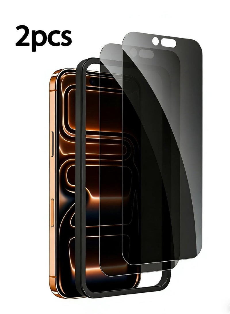 إكس ليفيل حماية شاشة الخصوصية 360 لـ iPhone 17 Pro Max 2025 ، حزمة 2 ، حماية 360 درجة في 4 اتجاهات ، زجاج مضاد للجسوس ، Face ID متوافق مع iPhone 17 Pro Max - Image 2