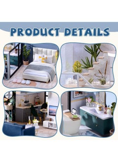 Flever Flever Wooden DIY House Kit, Miniature with Furniture, Creative Craft Gift for Lovers and Friends (Satisfied Time)  - Image 4